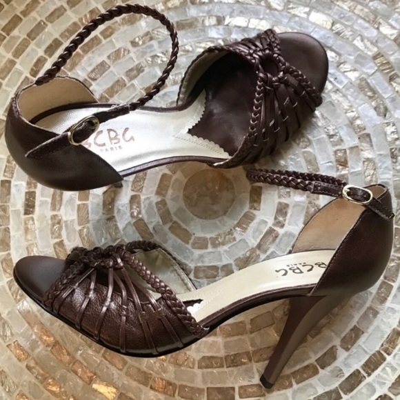 BCBG Paris - peep toe heeled sandal bronze brown - Picture 4 of 8